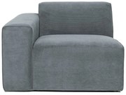 Modul pentru canapea gri cu tapițerie din catifea reiată (cu colț pe partea stângă ) Sting – Scandic