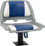 vidaXL Set scaun pliabil pentru barcă, albastru și alb, 48x51x41 cm