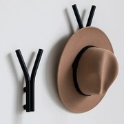 Cuier cu agatatori , V45,  25 x 6 x 23 cm,negru