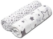 Set 2 paturici muselina 110x110 cm Kidizi Galaxy Grey, 100% bumbac