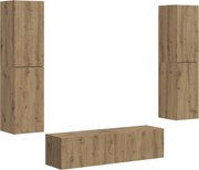 vidaXL Set comodă TV 6 pcs Stejar Artizanal Lemn compozit