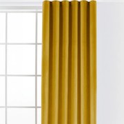 decoDoma Draperie catifelată FILUMI muştar 140 x 250 cm set 2 buc