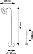Lampă LED de podea cu ventilator Rabalux 74031, 1xE27/16W/230V