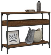 vidaXL Măsuță consolă cu raft stejar maro 100x29x75 cm lemn prelucrat