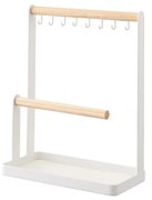 Suport pentru bijuterii cu detalii din lemn de fag YAMAZAKI Tosca, alb