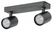Plafoniera cu 2 spoturi directionabile de tavan/plafon EXO 2 neagra ZZ AZ3195