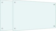 vidaXL Panou antistropi bucătărie 2 buc. alb 70x40cm sticlă securizată