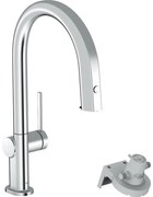 Baterie bucatarie cu dus extractibil si filtru de apa Hansgrohe Aquno Select M91 210 cu 1 jet