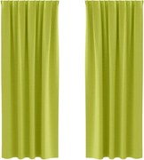 vidaXL Perdele Opaque cu Inel 2 pcs Verde 225 x 140 cm Poliester