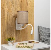 Lampă LED de perete Brilagi NUBILA 1xE27/25W/230V + LED/3W alb/maro
