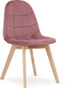 OFERTA Scaun de dining din catifea roz inchis BORA clasa a II-a.