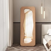 Oglindă decorativa - Montare podea, perete sau montare independenta, cu rama pluș și picior de susținere, 160x60 cm