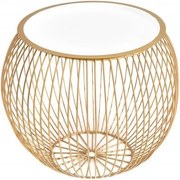 Masuta laterala Storage II 41cm auriu, alb