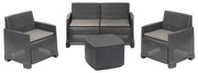 Set mobilier de gradina Mario 4 persoane Antracit