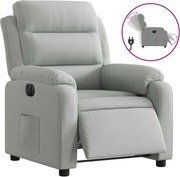 vidaXL Fotoliu rabatabil electric, gri deschis, catifea