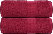 vidaXL Prosoape de oaspeți, FROGN, 2 buc., Bordeaux, 30x50 cm, 360 g/m²