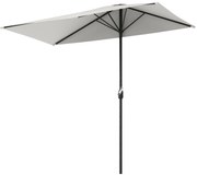 Outsunny Umbrar de Perete Semicircular cu Manivelă, Design Compact pentru Terase și Balcoane, Crem | Aosom Romania
