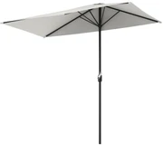 Outsunny Umbrar de Perete Semicircular cu Manivelă, Design Compact pentru Terase și Balcoane, Crem | Aosom Romania