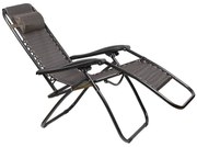 Scaun camping Muhler C2014 1001741, 175x66x110 cm, Pliabil, 3 pozitii de reglare, Negru