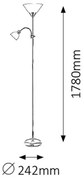 Lampadar Rabalux 4065 ACTION 1xE27/100W + E14/25W