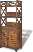 vidaXL Dulap de baie Albuquerque din lemn, maro, 46 x 24 x 117,5 cm