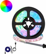 vidaXL Bandă LED 2 pcs Negru și transparent 950 mm Cupru și Plastic