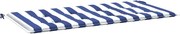 vidaXL Pernă bancă grădină, albastru&alb, 120x50x4 cm, textil oxford