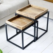 Set de 2 masute design industrial Serviteur