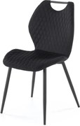 Scaun K569, negru - HLR 66, stofa catifelata/otel, 47x54x84 cm
