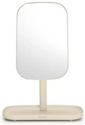 Oglinda cu suport pentru accesorii Brabantia ReNew 1006271, 28.3x20x12.6 cm, Baza antiderapanta, Reglabila la 360°, Bej