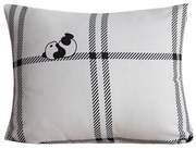 Fata de perna din flanel CUTE PANDA 40x50 cm, alb