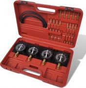 vidaXL Set unelte pentru sincronizare carburator, cu manometre cu placă fixă