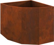 vidaXL Ghiveci de colț Ruginit 60 x 60 x 50 cm
