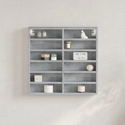 vidaXL Dulap cu vitrină, gri beton, 60x8,5x58 cm, lemn prelucrat