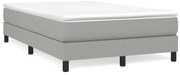 vidaXL Pat box spring cu saltea, gri deschis, 120x190 cm, textil