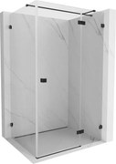 Mexen Lunar T cabină de duș batantă pe dreapta 130 x 120 cm, transparentă, neagră - 834T-130-120-70-00-P