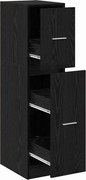 vidaXL Cabinet de Apotecă Stejar negru 30 x 41 x 118 cm Lemn compozit