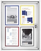 Vitrina de informații în aer liber Magnetoplan 4 x A4 - magnetic, aluminiu