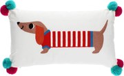 Pernă pentru copii din amestec de bumbac 50x33 cm Sausage Dog – Rex London