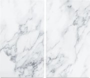 Plăci de protecție din sticlă MARBLE WHITE pentru aragaz – 2 bucăți, ZELLER, model 5