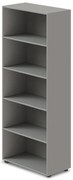 Dulap înalt TopOffice Premium 79,8 x 40,4 x 196,5 cm, gri