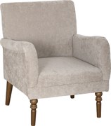 HOMCOM Fotoliu de salon, 1 loc cu spătar înalt, cotiere, șezut lat, picioare din lemn de hevea, material cu aspect de in, gri | Aosom Romania