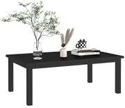 Outsunny Masă de cafea rectangulară blat cu lamele pentru interior și exterior din aluminiu, 100 x 60 x 37 cm, negru | Aosom Romania