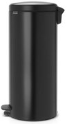 Coș de gunoi negru mat cu pedală din oțel 30 l NewIcon – Brabantia