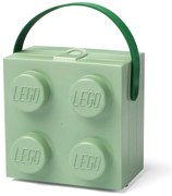 Cutie depozitare LEGO cu mâner, verde