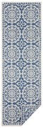 Covor adecvat pentru exterior NORTHRUGS Jardin, 80 x 350 cm, albastru-crem