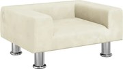 vidaXL Canapea pentru copii, crem, 50x40x26,5 cm, catifea