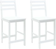 vidaXL Scaune de dining 2 pcs Alb 40 x 47,5 x 99,5 cm