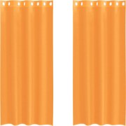 vidaXL Perdele Voile cu Oelii 2 buc Portocaliu 140x245 cm