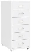 vidaXL Fișet mobil, alb, 28x41x69 cm, metal